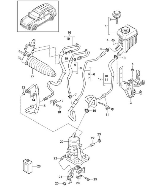 Diagram 403-019 Porsche 95B.3 Macan Petrol 2.0L (265Bhp) 2022>> 