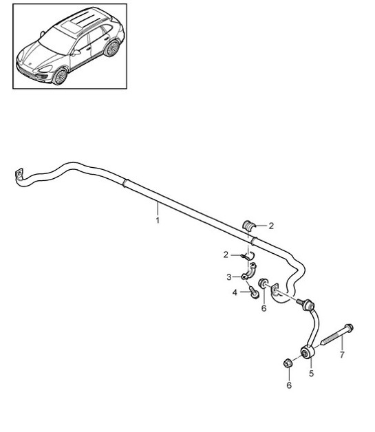 Diagram 501-003 Porsche Macan (95B) MK1 (2014-2018) Hinterachse