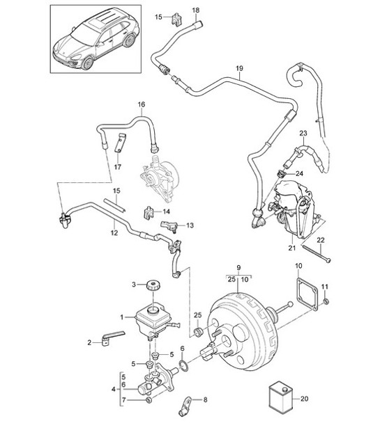 Diagram 604-000 Porsche Cayman 718 2.0L Manual (300 Bhp) Räder, Bremsen