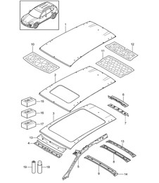Tetto / Scuttle Cayenne 92A (958) 2011-18
