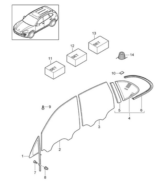 Diagram 805-005 Porsche 968 (1992-1995) Body