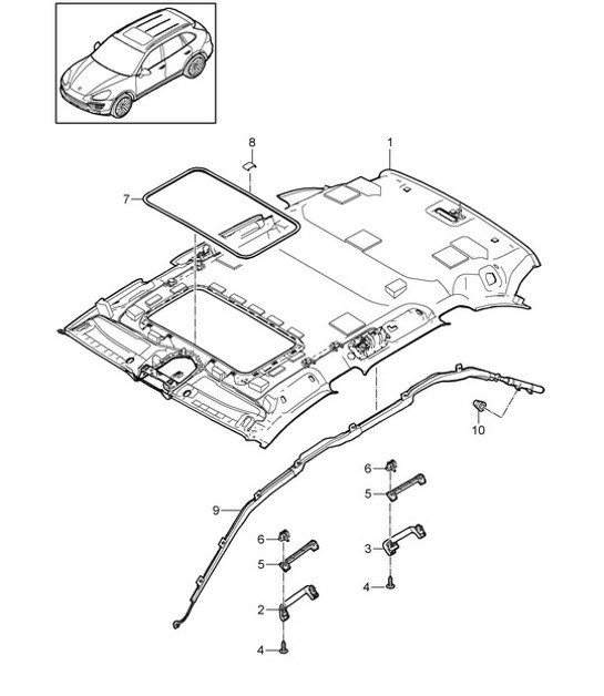 Diagram 807-030 Porsche Macan (95B) MK1 (2014-2018) Body