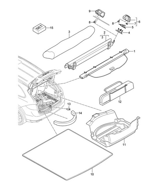 Diagram 807-055 Porsche 911 1987-1989 3.2L G50 Carrosserie