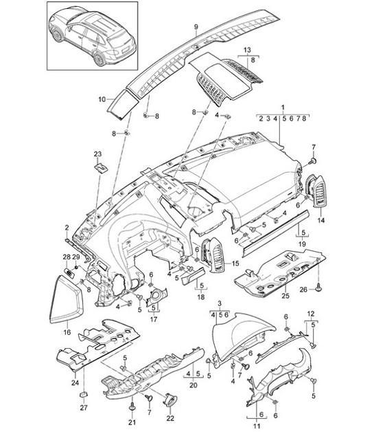 Diagram 809-005 Porsche 9J1.1 Taycan 2020-24 