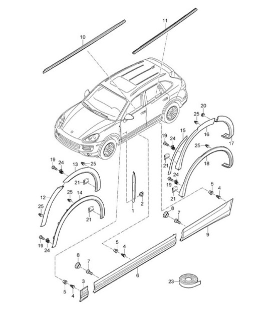 Diagram 810-008 Porsche 997 MK1 GT3 / GT3 RS 2007-09 Body