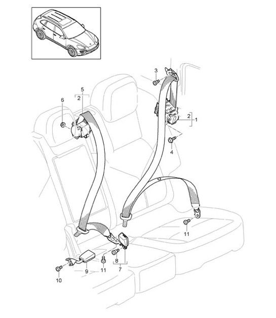 Diagram 812-005 Porsche Macan (95B) MK1 (2014-2018) Body