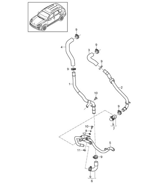 Diagram 813-002 Porsche Cayenne 92A (958) 2010-2017 Carrosserie
