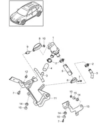 Heater / Pump / Intake manifold (PR:D11, China) Cayenne 92A (958) 3.0L petrol 2011-18
