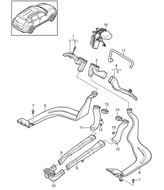 Diagram 813-030 Porsche Cayenne 9PA (955) 2003-2006 Body