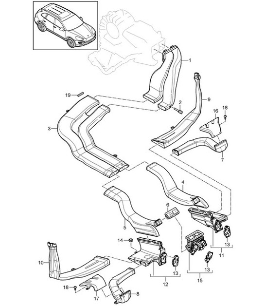 Diagram 813-035 Porsche Boxster 981 2.7L 2012-16 Carrosserie