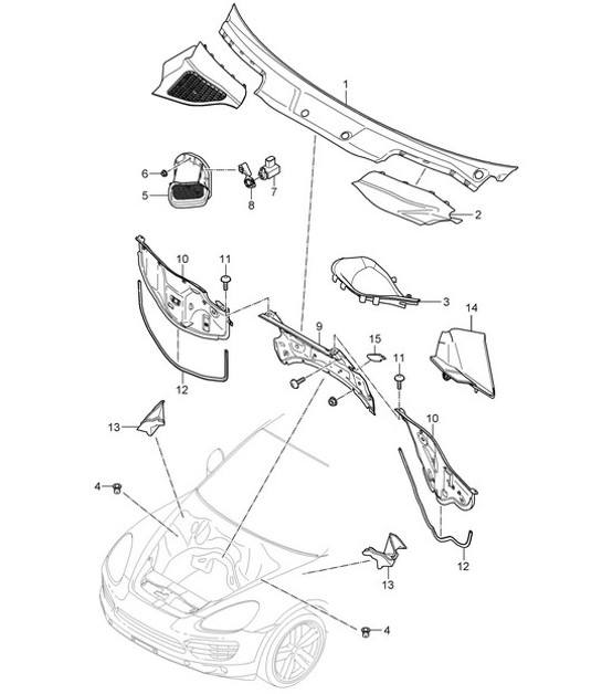 Diagram 813-090 Porsche 996 (911) (1997-2005) Body