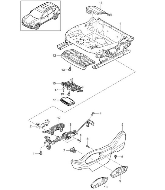 Diagram 817-010 Porsche 997 (911) MK2 2009-2012 Carrosserie