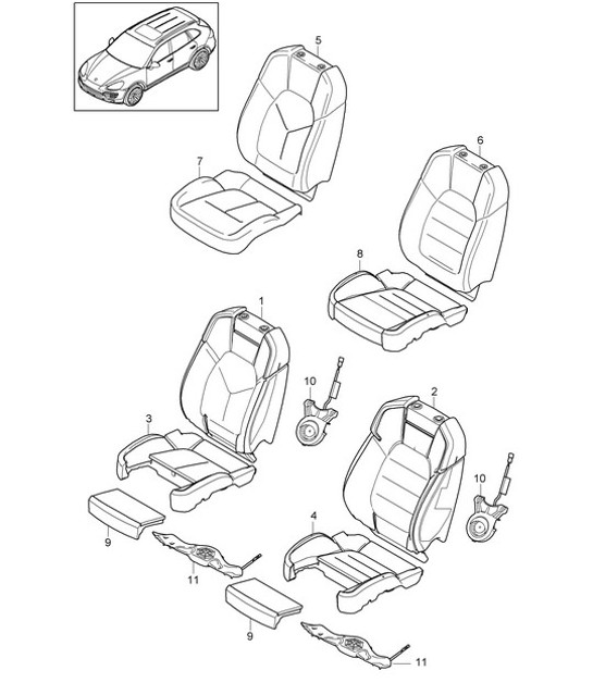 Diagram 817-014 Porsche Panamera 970 MK1 (2009-2013) Body