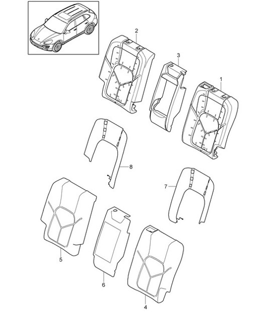 Diagram 817-050 Porsche Panamera 970 MK1 (2009-2013) Body