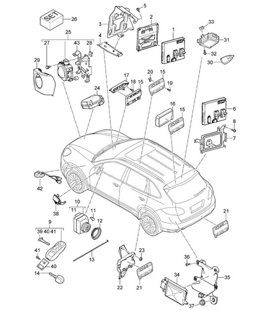 Diagram 901-004 Porsche 918 Spyder 2014-2015 