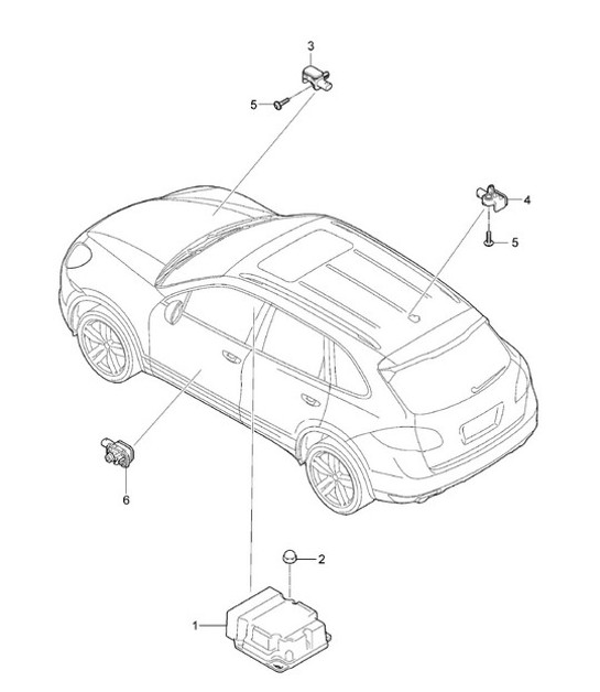 Diagram 901-006 Porsche Macan (95B) MK1 (2014-2018) Electrical equipment