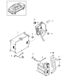 Warmtewisselaar / Achterzijde / Accu / INTERIEUR / Lader / Accu / Laadaansluiting Cayenne 92A (958) 2015>>