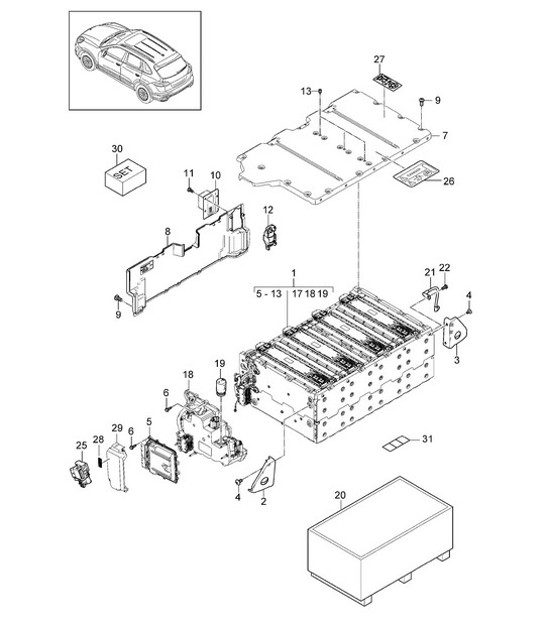 Diagram 901-045 Porsche 9J1.1 Taycan 2020-24 