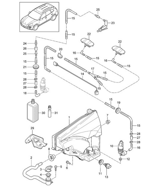 Diagram 904-010 Porsche Cayman 2.7L 987C 2006-08 Electrical equipment