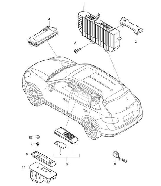 Diagram 911-010 Porsche Cayman 718C (982C) 2017>> Materiale elettrico