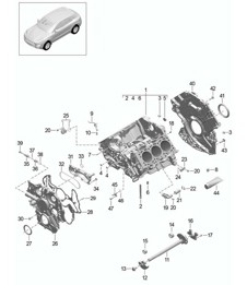 Alloggiamento basamento / Parti singole (Modello: CDUD,CTBA, CTBB,CTBC) 95B.1 Macan 3.0L DIESEL 2014-18