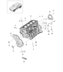 Carter de carter / Pièces détachées (Modèle: CNCC,CNC, CYNA,CYPA, CYP,CYNB) 95B.1 Macan 2.0L 2014-18