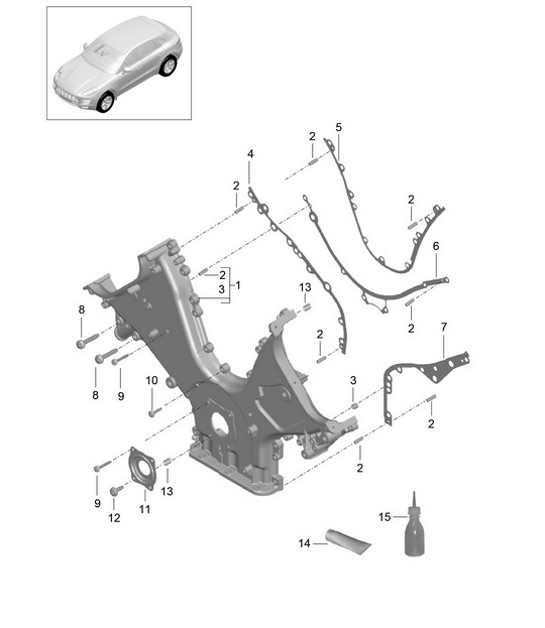 Diagram 101-060 Porsche 991 Targa 4S 3.0L (420 Bhp) Motore