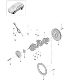 Biella albero motore (Modello: CNCC,CNC, CYNA,CYPA, CYP,CYNB) 95B.1 Macan 2.0L 2014-18