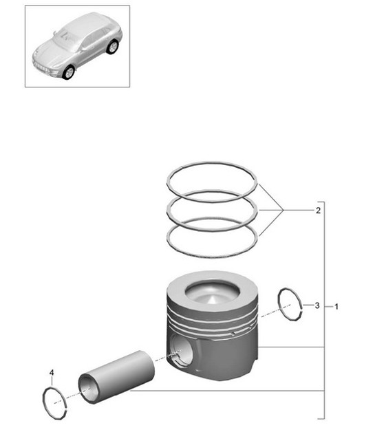 Diagram 102-040 Porsche Cayman 2.7L 987C 2006-08 Engine