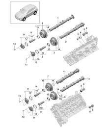 凸轮轴 (型号：CTMA、CTM、DCNA、DCN、DHKA、DHK) 95B.1 Macan 3.0L / 3.6L 2014-18