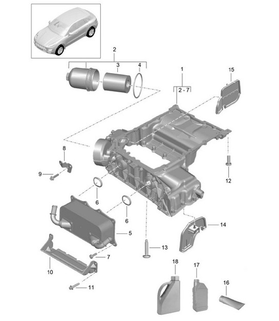 Diagram 104-030 Porsche Cayenne 92A (958) 2010-2017 