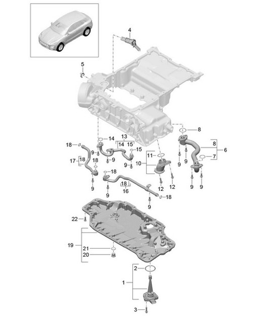Diagram 104-060 Porsche 991 (911) MK2 2016-2019 Motor