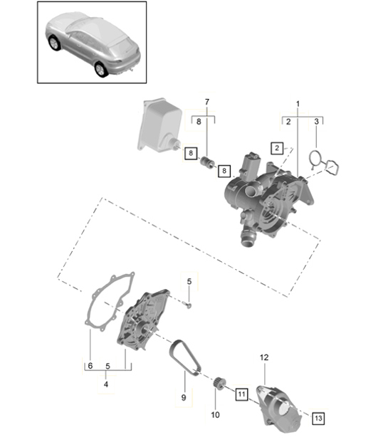 Diagram 105-010 Porsche 9J1.1 Taycan 2020-24 