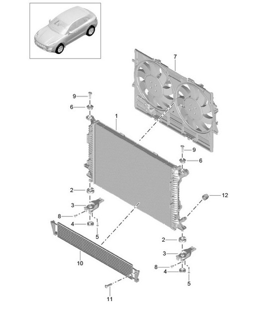 Diagram 105-035 Porsche 997 MK1 GT2 2007-09 Engine