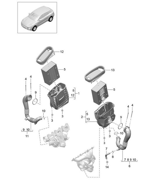 Diagram 106-000 Porsche Macan (95B) MK1 (2014-2018) Motore