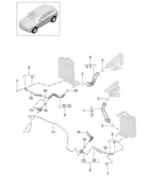 Pour les modèles avec refroidisseur d'air de suralimentation / Tuyau de pression (Modèle : CTMA,CTM, CTLA,CTL, DCNA,DCN, DHKA,DHK) 95B.1 Macan 3.0L / 3.6L 2014-18