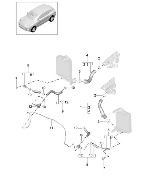 Diagram 107-080 Porsche Macan (95B) MK3 2022>> 引擎