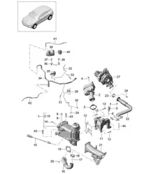 Abgasrückführung / Unterdrucksystem (Modell: CDUD,CTBA, CTBB,CTBC) 95B.1 Macan 3.0L Diesel 2014-18