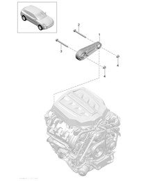 Motorhijswerktuig / Motorsteun (Model: CTMA,CTM, CTLA,CTL, DCNA,DCN, DHKA,DHK) 95B.1 Macan 3.0L / 3.6L 2014-18