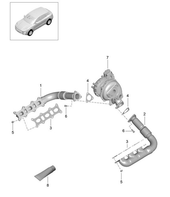 Diagram 202-005 Porsche 356 (1950-1965) 燃油系统、排气系统