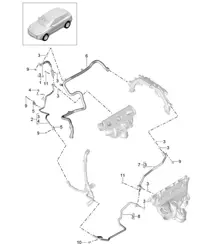 Koelvloeistofleiding voor uitlaatgasturbocompressor (model: CTMA,CTM, CTLA,CTL, DCNA,DCN, DHKA,DHK) 95B.1 Macan 3.0L / 3.6L 2014-18