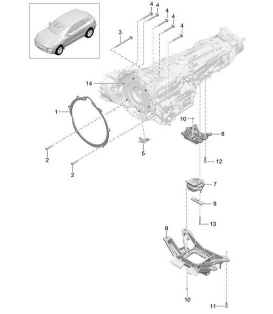Diagram 306-000 Porsche 996 GT2 2001-05 Trasmissione