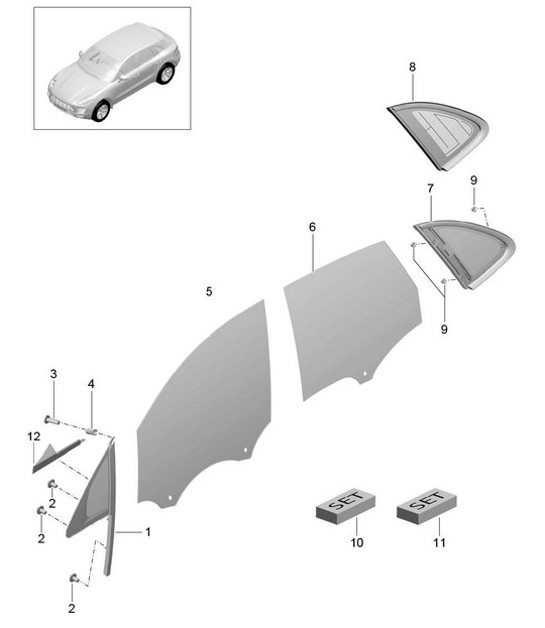 Diagram 805-005 Porsche Cayman 718C (982C) 2017>> Carrosserie