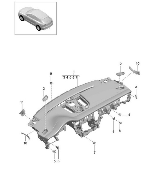 Diagram 809-000 Porsche 997 MK1 GT3 / GT3 RS 2007-09 Body