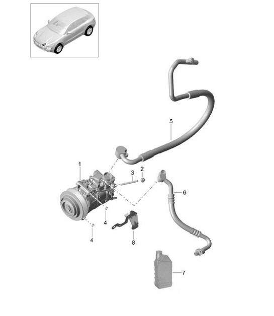 Diagram 813-056 Porsche Macan (95B) MK1 (2014-2018) Karosserie
