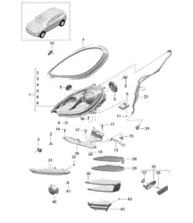 Fari / Lampadina alogena / Ripetitore indicatori di direzione / Fendinebbia (PR:8BB,8BF,8BR) 95B.1 Macan 2014-18