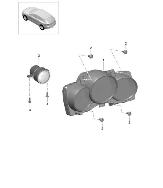 Diagram 906-003 Porsche Panamera 970 MK1 (2009-2013) Elektrische Ausrüstung