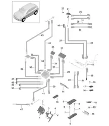 Telefoon / Versterkers / Antenneversterker / Antennekabel / Voor voertuigen met multimedia-apparatuur 95B.1 Macan >> 2016
