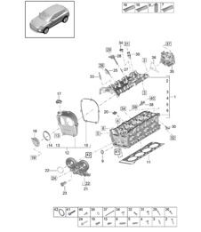Cylinder head - PR:T2B - 95B (II / III) Macan 2.0L 2019 - 2024