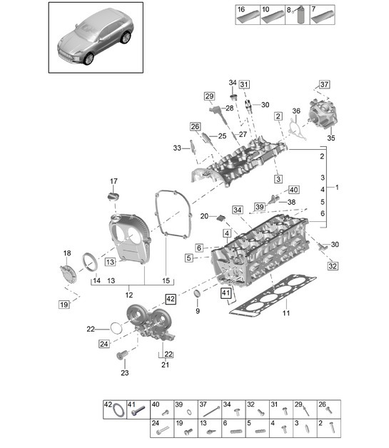Diagram 103-020 Porsche Cayenne 9YA 2018-2023 